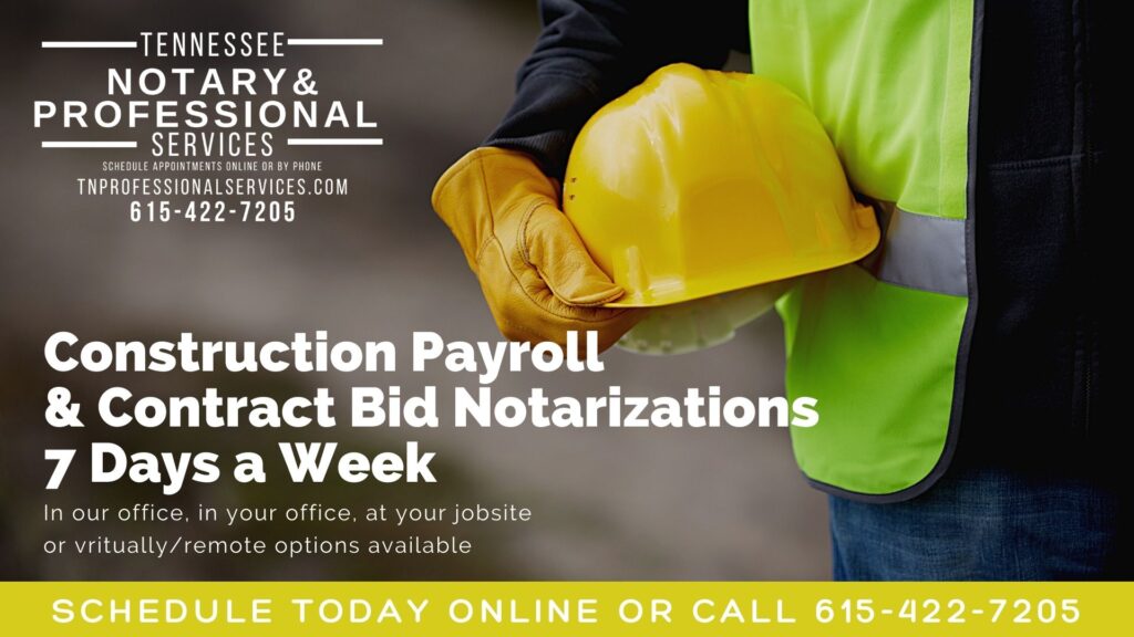 Construction Payroll Notarizations